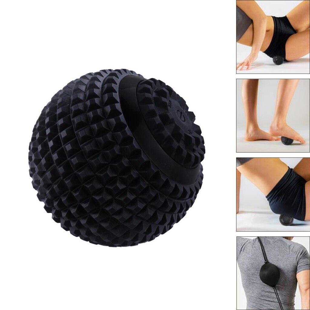 Silicone Massage Ball, Washable Deep Tissue 3 Speed High Intensity Vibrating Massage Roller Muscle Relax, Exercise Warm Up Ball