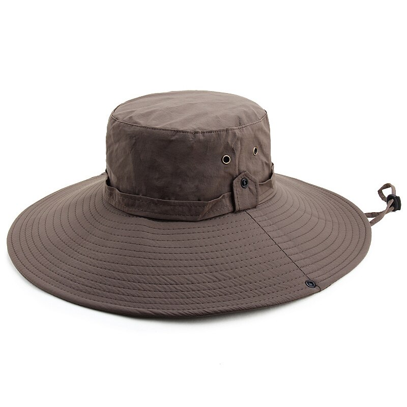 Outdoor Travelers Fisherman Hat Man Wide Brim Hat Waterproof Boonie Hat Camping Cowboy Men Bucket Hat Breathable Anti UV Sun Cap: Green