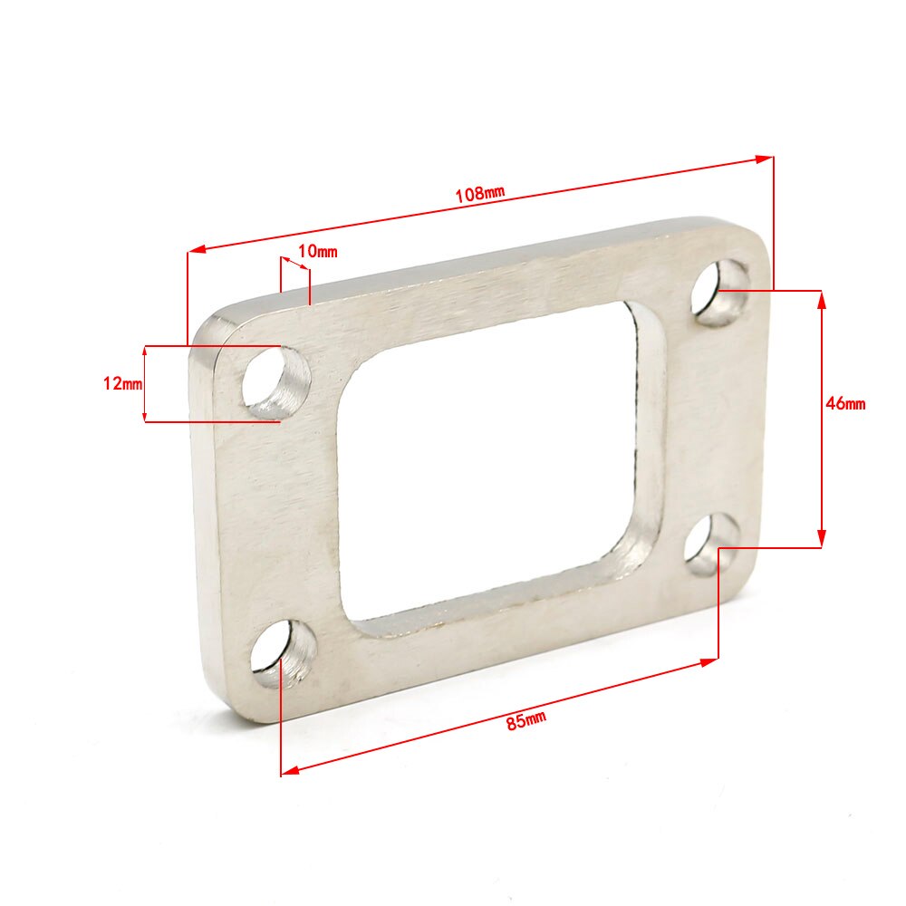 Bride d&#39;échappement pour collecteur Turbo T3, chargeur Turbo, Standard, soudable, adaptateur T3/T4, 4 trous de boulons, 1 pièce