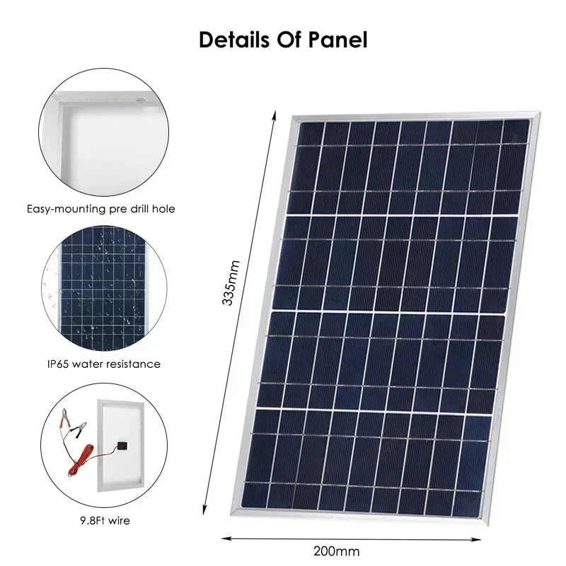 Kit de Panel Solar de 300W, alimentación USB policristalina completa de 12V, generador Solar portátil recargable para exteriores, generador Sola r para el hogar