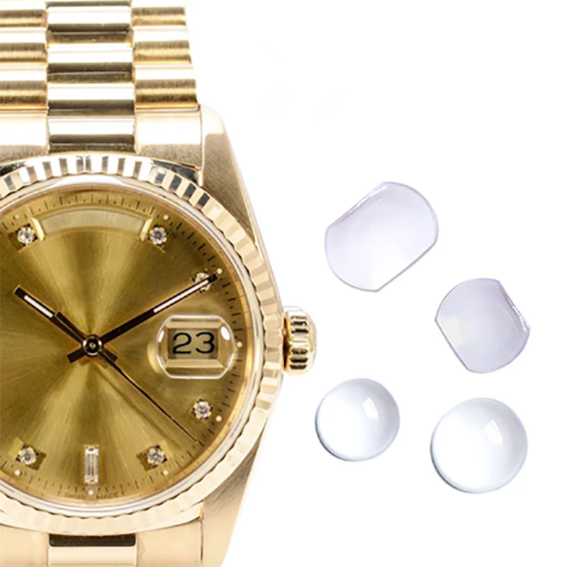 Uhr Kristall Lupe Werkzeug Saphir blasiert Lupe Objektiv Für Datum Fenster Hohe Transparenz Uhr Glas 7,0x5,5mm/5,5x4,5mm