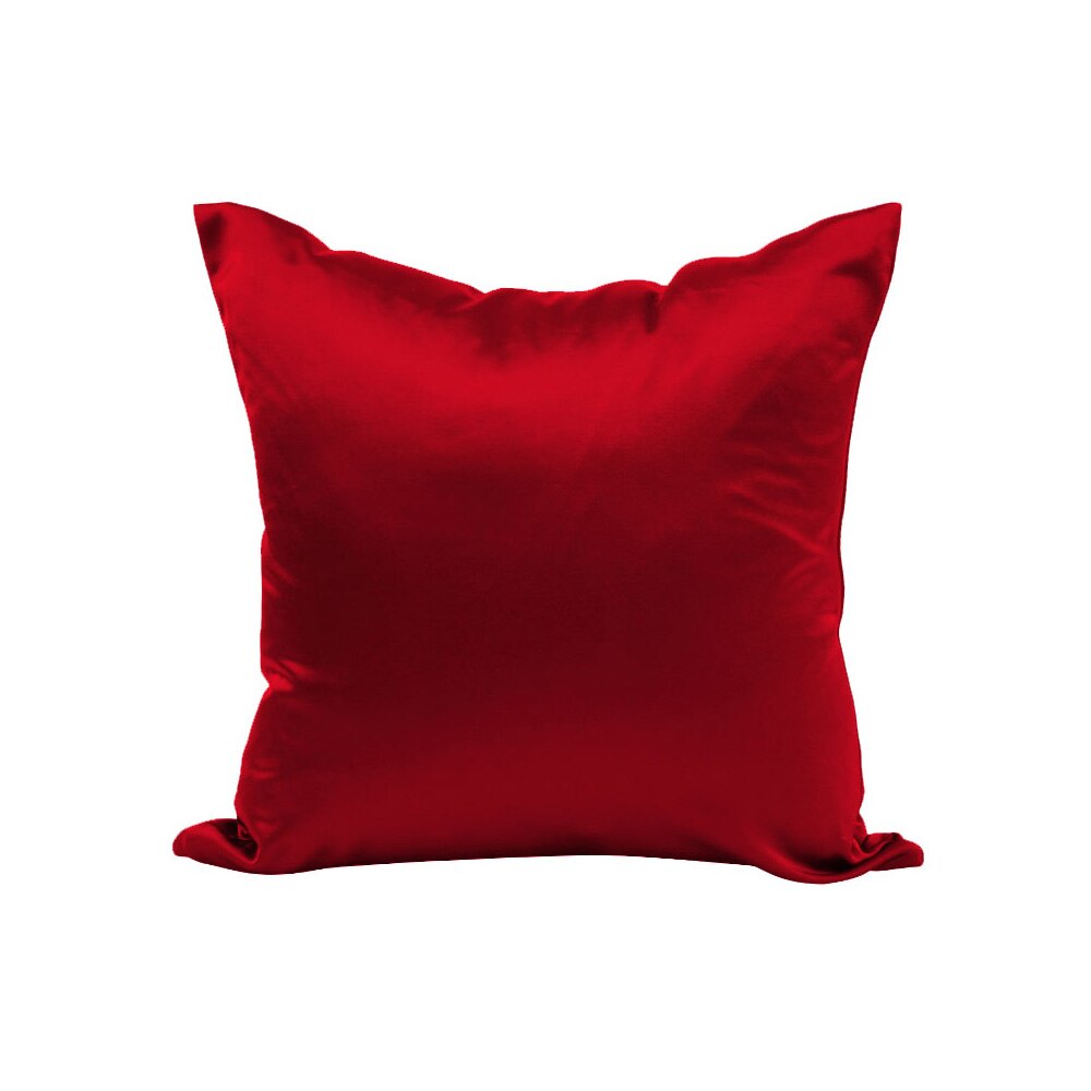 7Colors Satin Silk Soft Pillowcase Chair Seat Cushion Pillowcase 50 x 50cm Chair Seat Square Pillow Home: A4