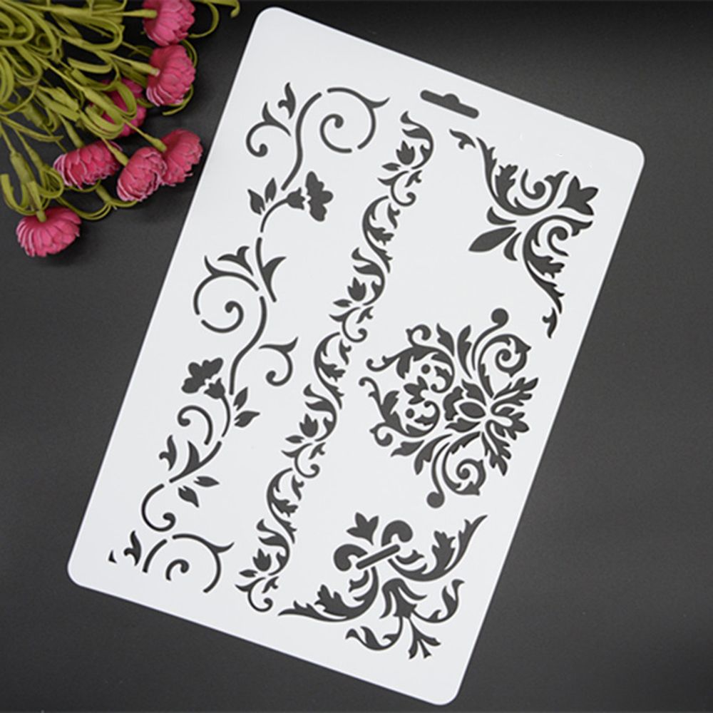 Plantillas de para pintar Paredes, álbum de recortes, papel en relieve, decoración de álbum de dibujo, nuevas