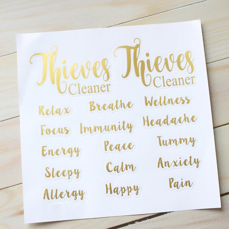 Golden Words Text Stickers Happy Planner Diary Scrapbooking Stickers Art Supplies THJ99