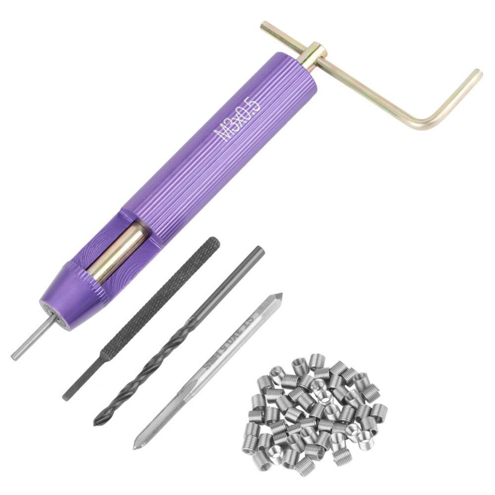 50 stks Rvs Opgerolde Draad Insert Draad Reparatie Insert Spiraalvormige Schroefdraad Inserts Kit M3 x 2D Fasteners parafuso
