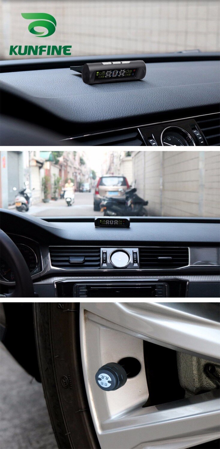 Smart Car TPMS Tyre Pressure Monitoring System Solar Energy TPMS Digital LCD Display Auto Security Alarm Systems