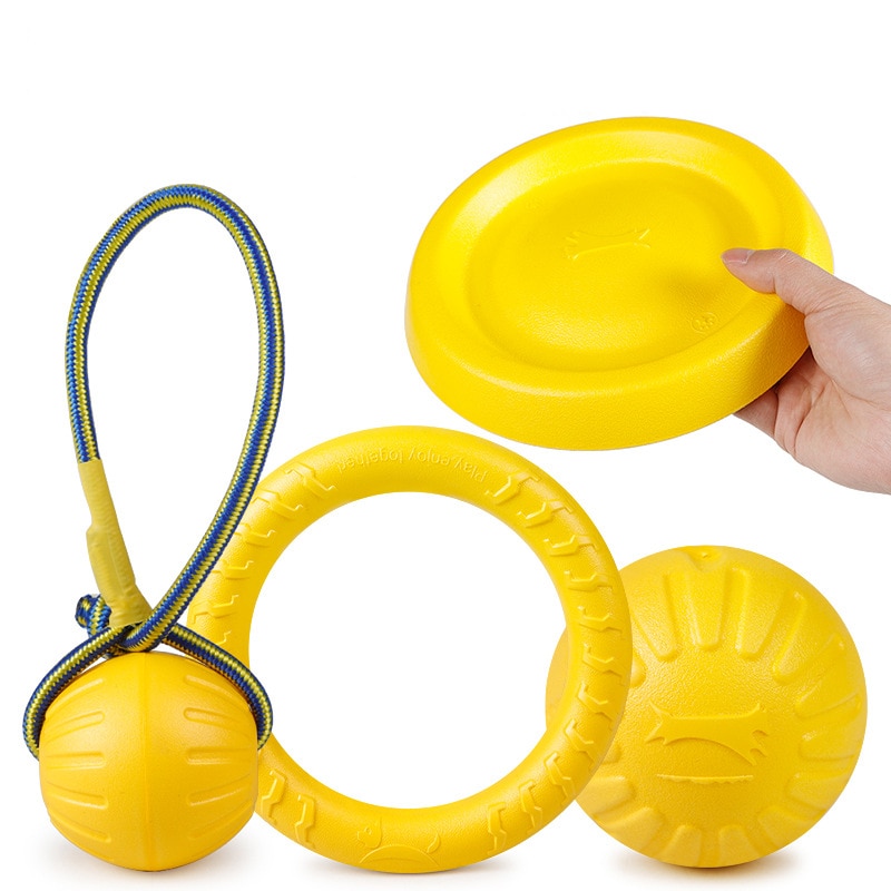 Amfibische Hond Speelgoed Bal met Touw/Flying Discs/Chew Speelgoed Ring EVA Huisdier Speelgoed Voor honden Interactieve Bal voor Kleine/Grote Honden Katten