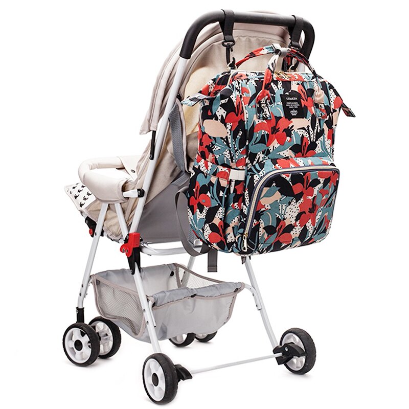 Lequeen Baby Diaper Bag Backpack Baby Organizer Bags for Mom with Hooks Large Stroller Bag for Mommy Baby Changing Mummy Bag