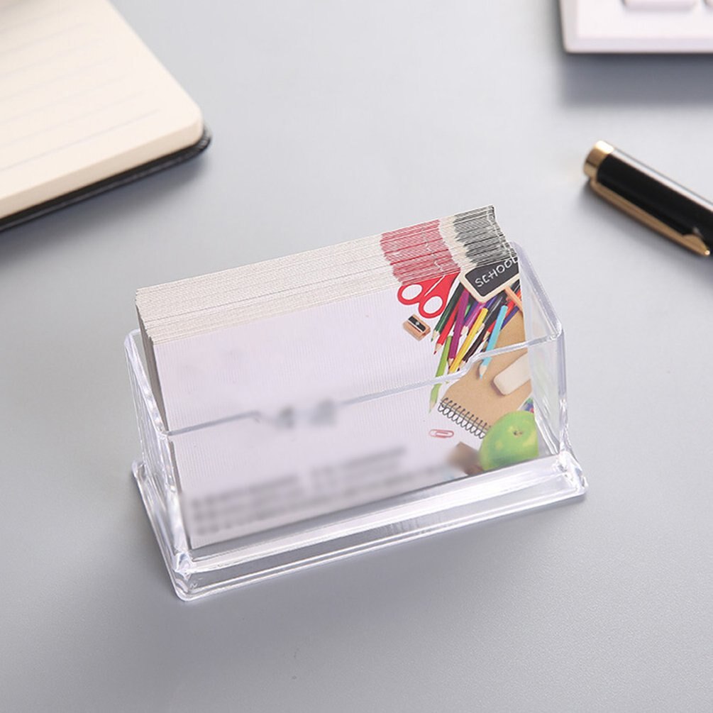 Clear Desk Card Holder Note Holders for Office Display Stand Office Business Card Holders Desk Accessories Stand Clip