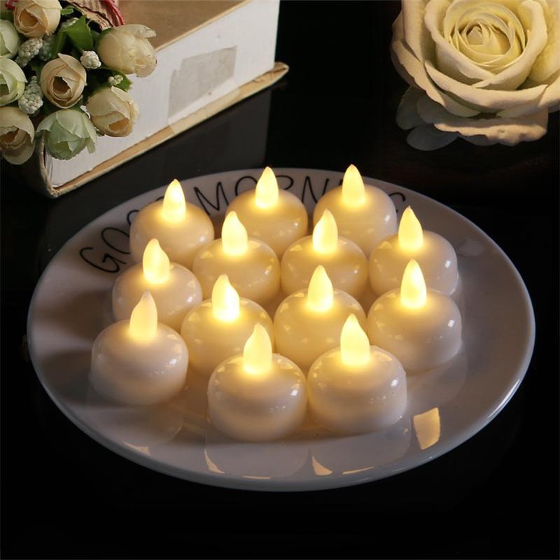 Waterproof Decorative Small LED Floating Candles for Wedding Party SPA Bath