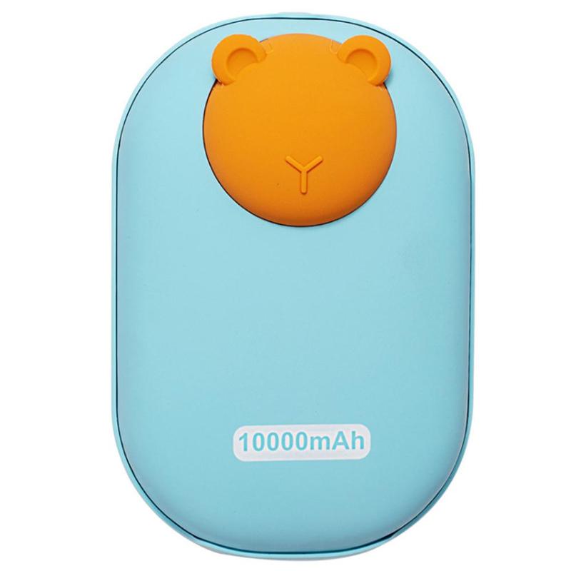 5000mAh Winter Pocket Warme Kachel Mini USB Oplaadbare Handwarmer Power Bank 48-52 Graden Automatische Aanpassing Kleine: Sky Blue