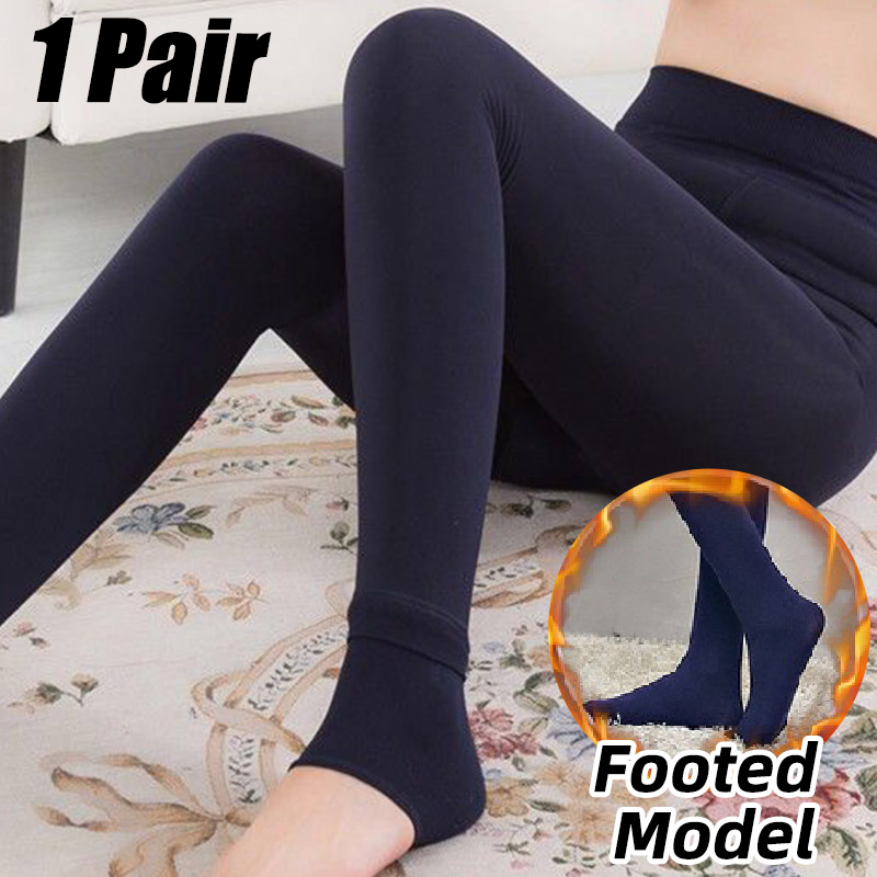 Women Winter Leggings Warm Leggins High Waist Solid Color Velvet Women Thickened Velvet Leggings Stretchy Black Leggings: Silver
