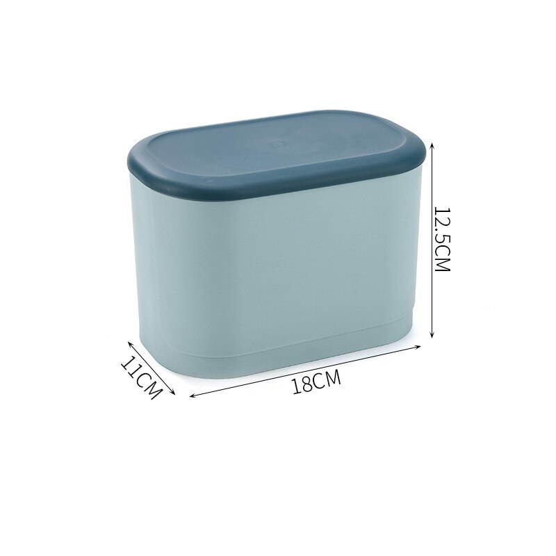 Wall Mounted Toilet Paper Holder Waterproof Toilet Paper Dispenser Bathroom Storage Rack Tissue Box Holder Bathroom Organizer: Light Blue-S
