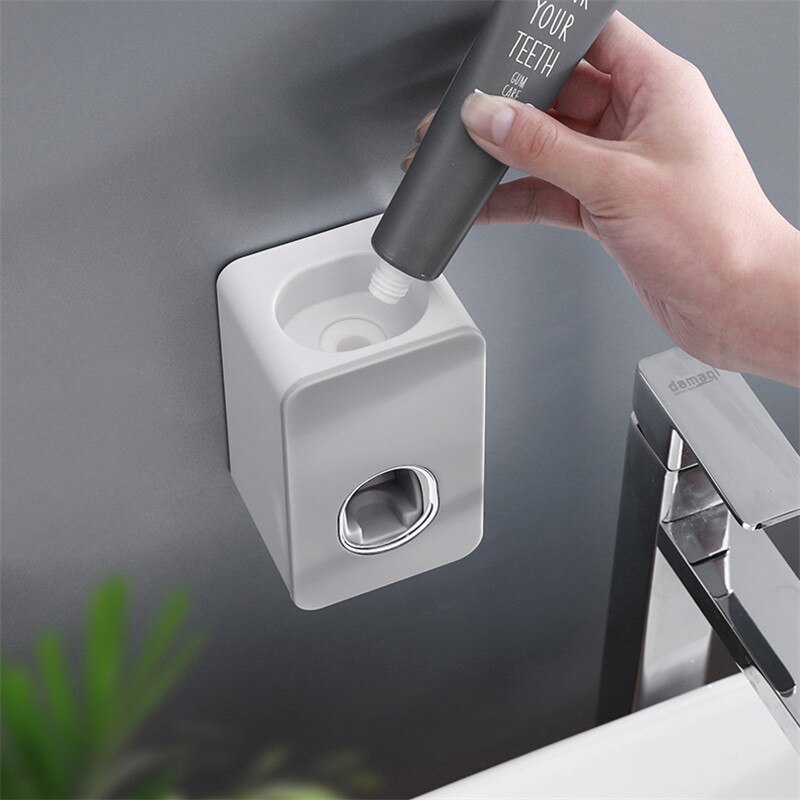 Bathroom Accessories Sets Automatic Toothpaste Dispenser Dust-proof Toothbrush Holder Home Bathroom Toothpaste Squeezer Tool