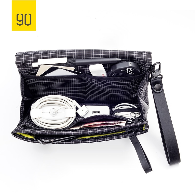 Xiaomi bolsa organizadora impermeável original, acessórios eletrônicos, bolsa portátil 600d oxford para fone de ouvido por cabo mi6 5S