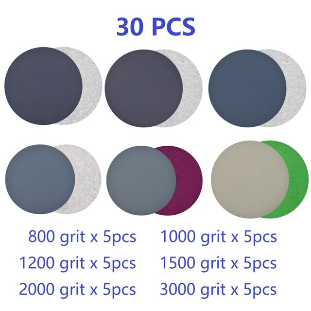 20pcs 3 Inch Sanding Discs Hook Loop Sanding Discs Grit 3000 /5000 /7000/ 10000 Round Sandpaper Disk Sand Sheet And Paper: type 4