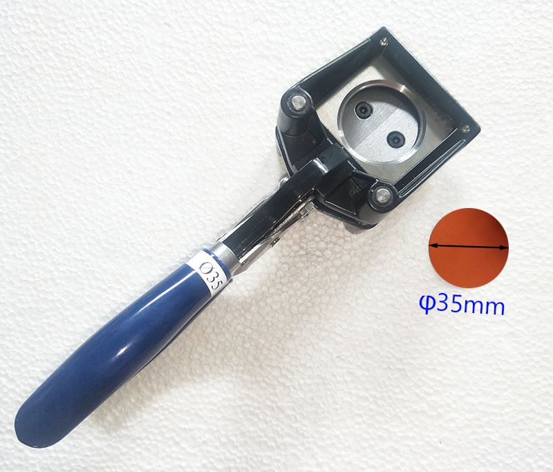 Hand Held Manual Round 25mm 1&quot; (Actual Cutting Size 35MM) Paper Graphic Punch Die Cutter for Pro Button Maker