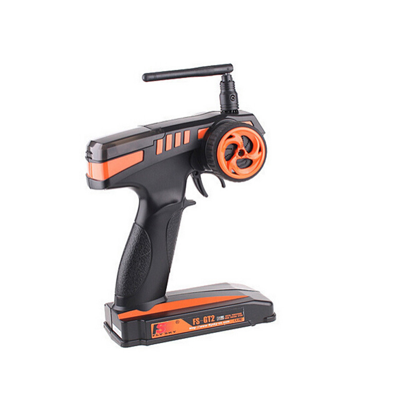 Flysky-transmisor de FS-GT2 con 3 canales, modelo de Radio, transmisor Digital para coche y barco a control remoto, 2,4G, 2 canales, receptor de FS-GT3E