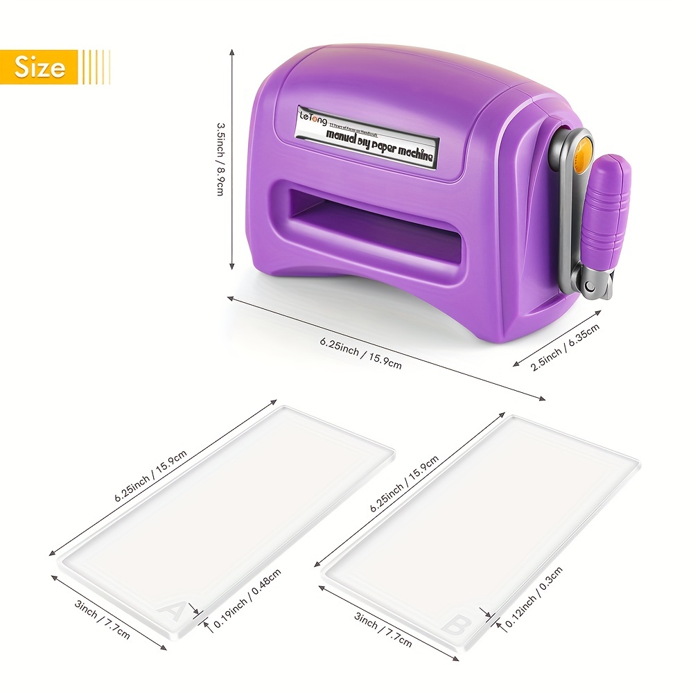 Mini Die-Cut Machine for Crafting Scrapbook Cards Paper Cutting Embossing Manual Work Tool paper cutter: light yellow