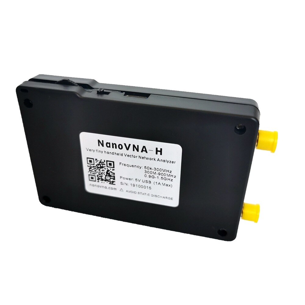 Nanovna-h vektor nettverksanalysator 50 khz ~ 1.5 ghz nano vna shortwave hf vhf uhf uv antenne analysator + batteri + lcd + plastikk