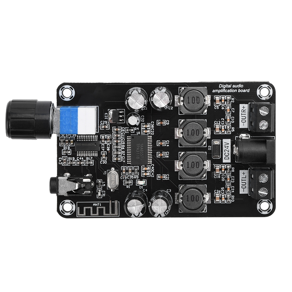 Moduł wzmacniacza DC 12V ~ 24V klasy D 50W * 2 HiFi Stereo Bluetooth 5.0 wzmacniacz audio regulacja głośności za pomocą wzmacniaczy ochronnych: Default Title