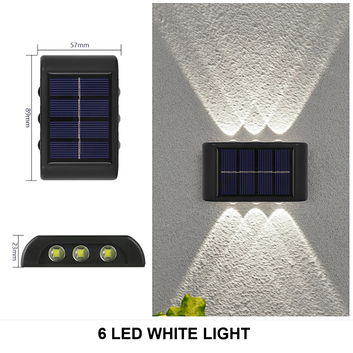 Lámpara Solar de pared para exteriores, luz alimentada por energía Solar impermeable hacia arriba y hacia abajo, ilumina el hogar, jardín, porche, decoración de patio, luz Solar exterior: Bosque Verde / 21-30 W