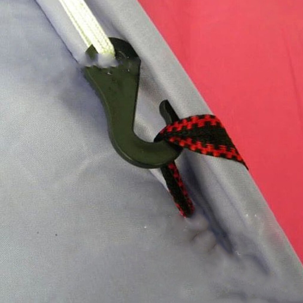 10Pcs/set Plastic Fasten Hook Carabiner for Tent Awning Tie Rope Bungee Cord End S Inner Tent Hook with Hole Repair Accessory