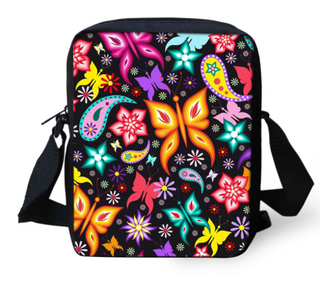 Vlinder Print Vrouwen Messenger Bags Kleine Cross-body Bags Voor Tiener Meisjes Mini Kids Schouder Bolsas Vrouwelijke: Roze