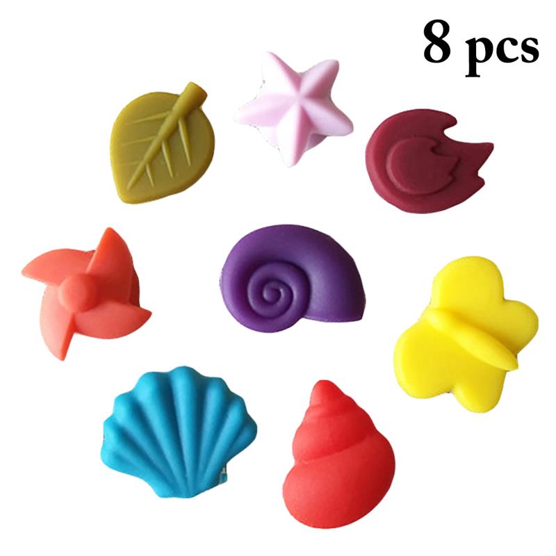 8PCS Mini Cute Wine Glass Charms Silicone Assorted Types Wine Glass Marker Wine Glass Tag Bar Accessories For Party