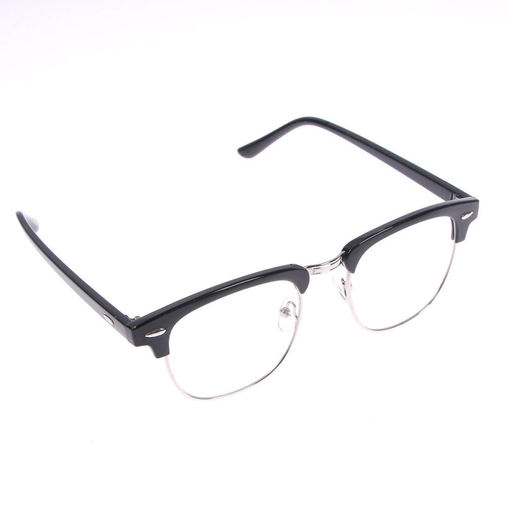 Nerd Geek Retro Vintage Eyewear Half Frame Clear Lens Glasses