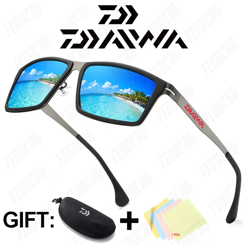 Daiwa Vissen Gepolariseerde Zonnebril Voor Sport Outdoor Rijden Polaroid Zonnebril Mannen Pilot Metalen Frame Zonnebril Gafas De Sol