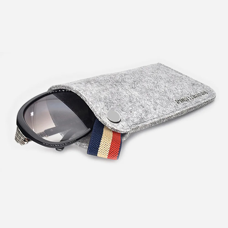Saco portátil de feltro de lã para óculos de leitura estudante óculos de sol bolsa ao ar livre portátil saco de óculos de sol para óculos saco de cartão de identificação