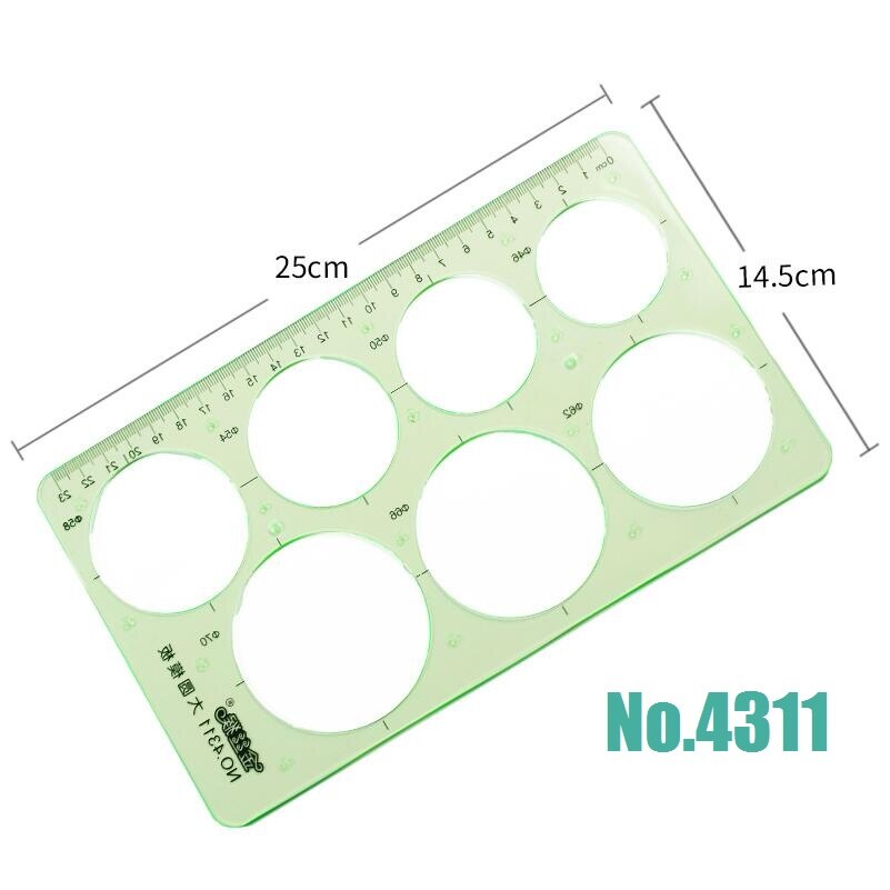 Circle Drawing Template Large and Small Circles Template Total (22+7) sizes Circles No.4303 No.4311: No 4311