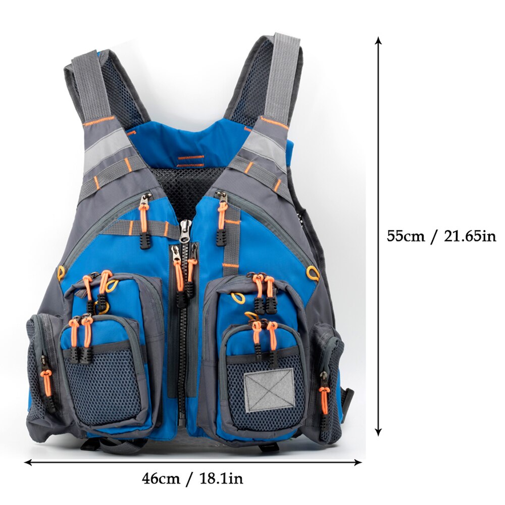 Outdoor Fishing Equipment Multi-pocket Fishing Jacket Swimming High Buoyancy Fishing Vest Multi-function Outdoor Photography