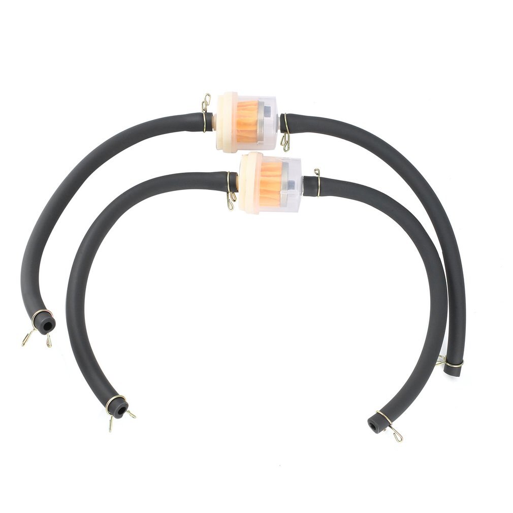 2 sztuk/zestaw 6mm Inline gaz benzyna benzyna płynny filtr oleju napędowego przewód giętki z 4 klipsami uniwersalny robić zabrudzenia motocyklowe rower