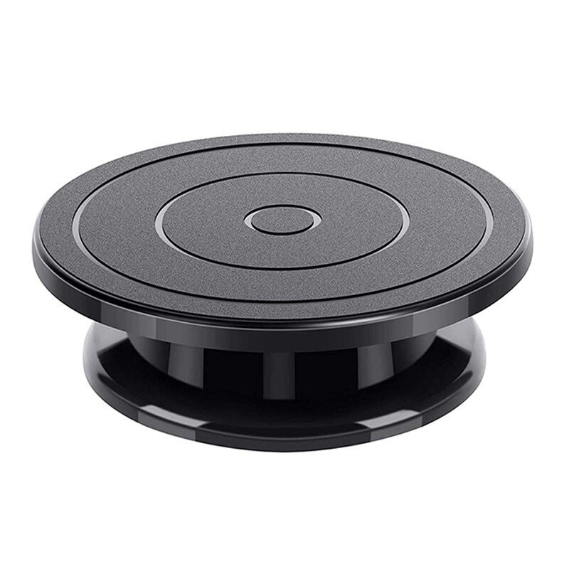 11Inch Plastic Revolving Cake Decorating Stand Cake Icing Turntable/Spinner Rotate Turntable Banding Wheel Paint 0817: black
