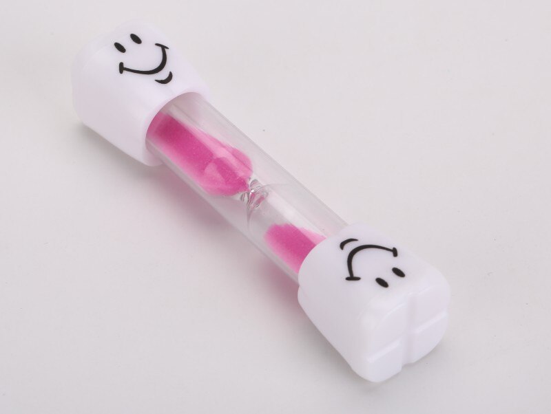 3 Minute Children Kids Hourglass Toothbrush Timer Smiling Face For Cooking Sandy Clock Brushing-Teeth Sandglass: Pink