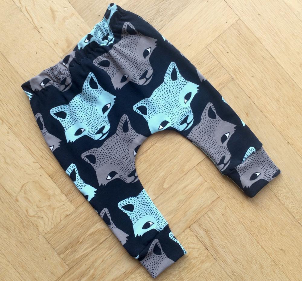 Bebê recém-nascido calça dos desenhos animados lobo imprimir menino menina leggings calças para 0-2 t