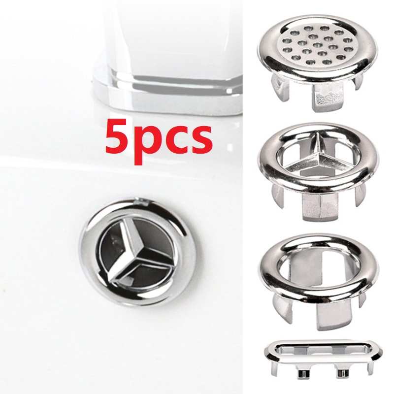 Bath Sink Ring Overflow Cover Plastic Silver Plated Bathroom Ceramic Basin Ceramic Basin Overflow Ring wash basin overflow ring