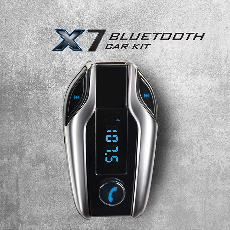 Bluetooth Car Kit Draadloze Fm-zender Radio Adapter FM Modulator Handsfree Muziek Mp3 USB Speler Audio Voor Smartphone X7