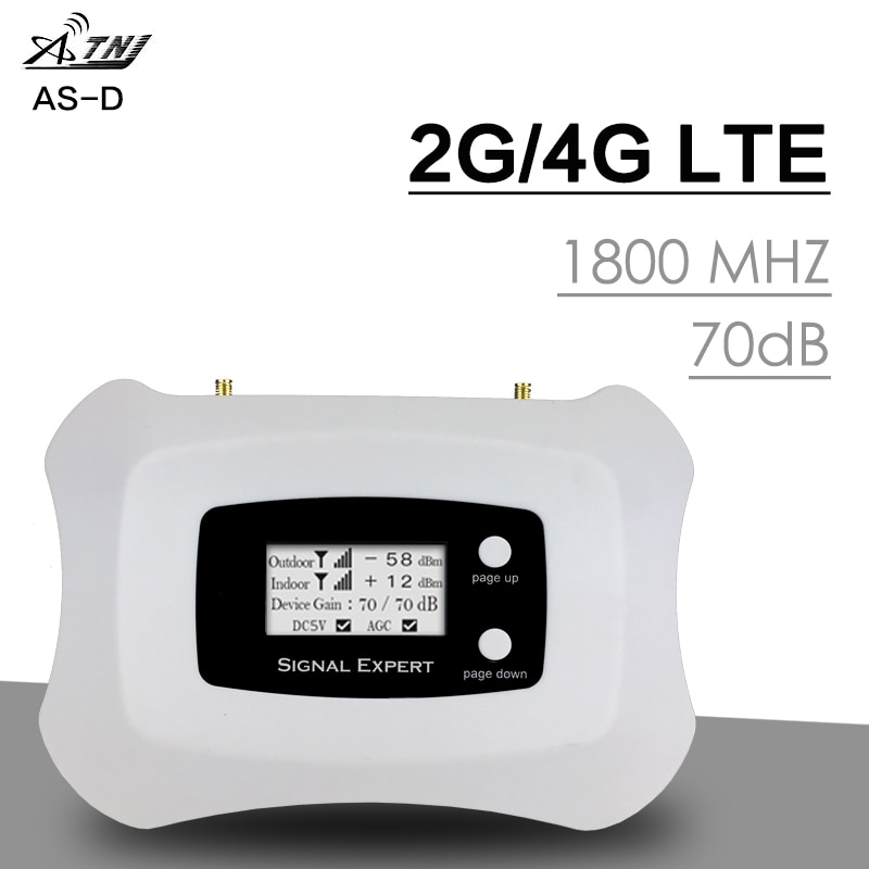 Inteligentny wyświetlacz LCD GSM 4G 1800 przekaźnik sygnału telefonii komórkowej 1800 Mhz 4G LTE wzmacniacz sygnału komórkowego zespół 3 wzmacniacz 70dB uzyskać