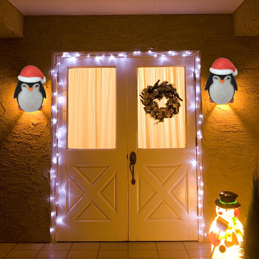 30*10*23Cm Kerst Pinguïn Veranda Licht Cover Gang Muur Lampenkap Kerst Decoraties Veranda Licht Covers voor Ga