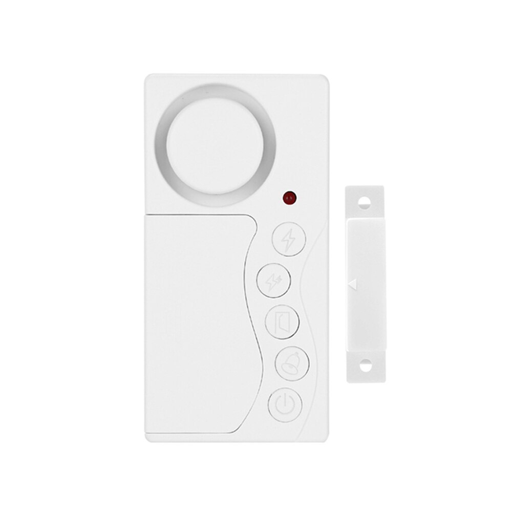 Elecpow Door Opening Sensor Wireless Time Delay Door Alarm Door Sensor Door and Window Security Alarm Home Security: white