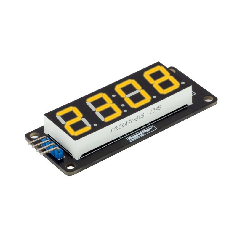 TM1637 4-Digit Led Display Buis Digitale Buis Led Display Module 7 Segment Klok Led Display Tube Met Klok 0.36 Inch Display: Geel