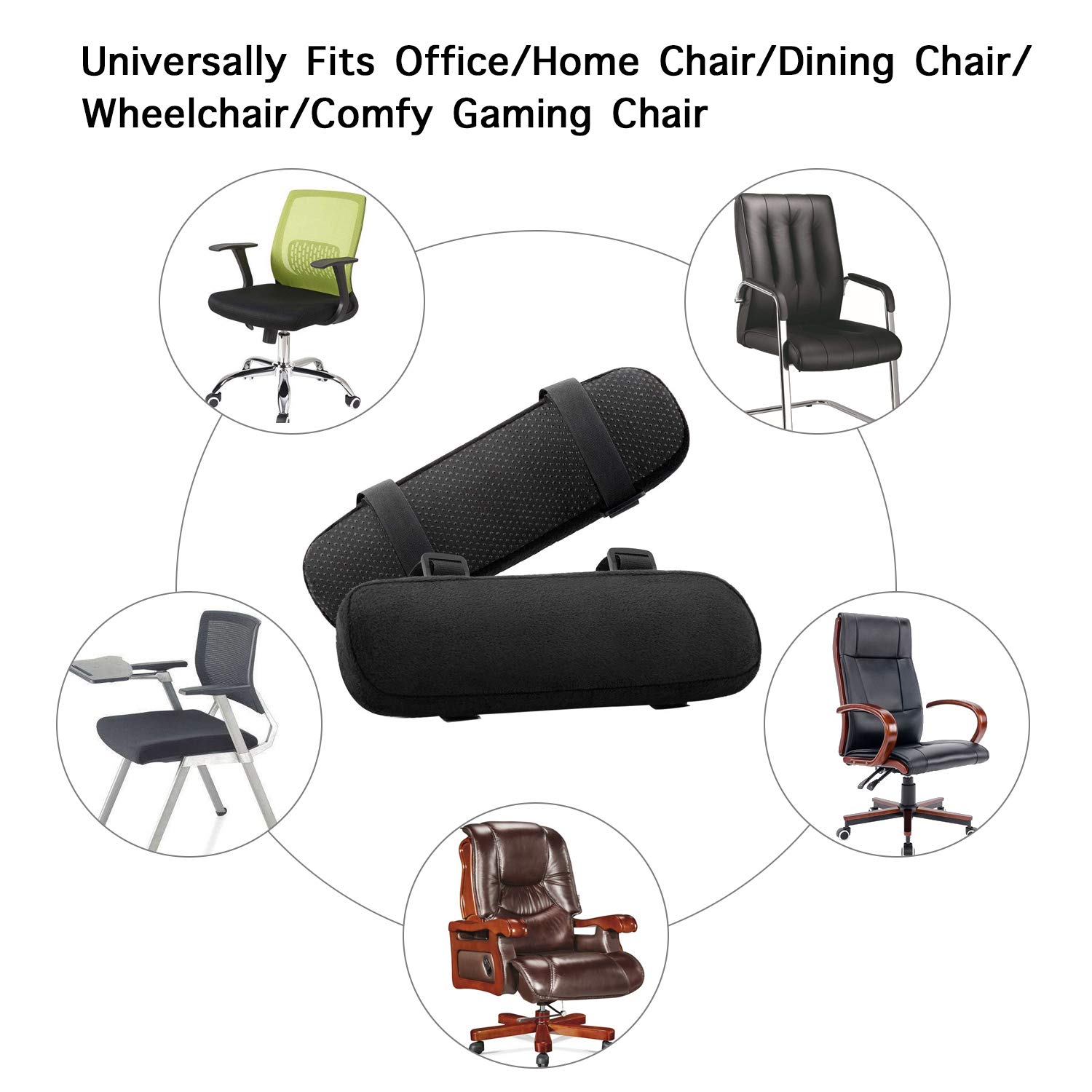 2/4/8 stk. armlænspuder til stole, albuepude til memory foam, armlænsbetræk til hjemmekontor, behagelig albuestøtte til computerspil