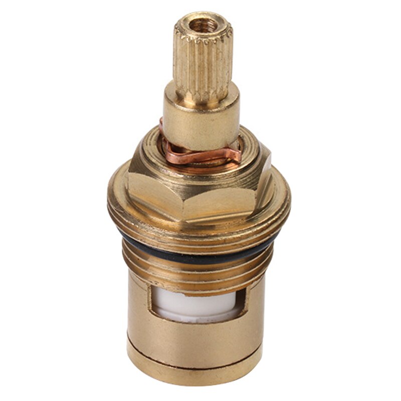 Newest 2 Pcs Replacement Tap Valves Ceramic Disc Gland Brass 20 Teeth 1/2 Inch Accessories: Default Title
