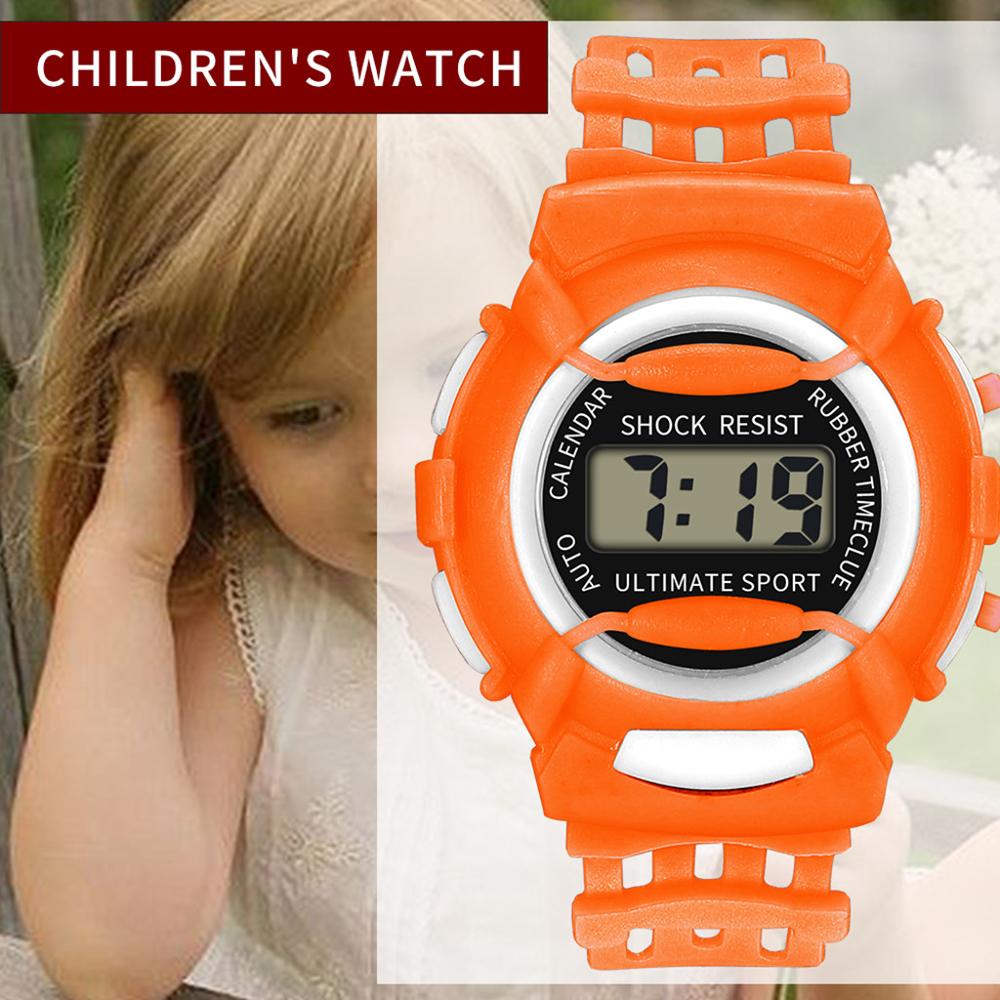 Waterproof Children Watch Boys Girls LED Digital Sports Watches Silicone Rubber watch kids Casual Watch W50