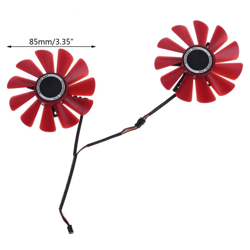 2 Stks/set 85Mm RX-570-RS RX-580-RS FD10U12S9-C Fan Voor Xfx RX470 RX570 Rs RX580 Rs Video Grafische Kaart Koeling Vervanging fan