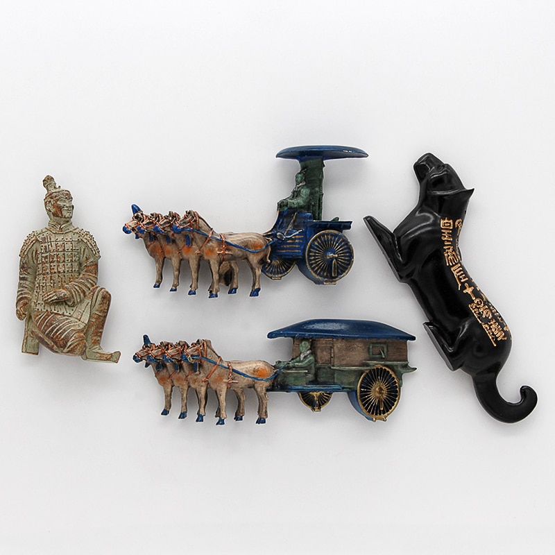 Terracotta warriors Qin Dynasty ancient China Souvenirs 3d fridge magnet Hufu souvenir collection Xi'an Shaanxi collection
