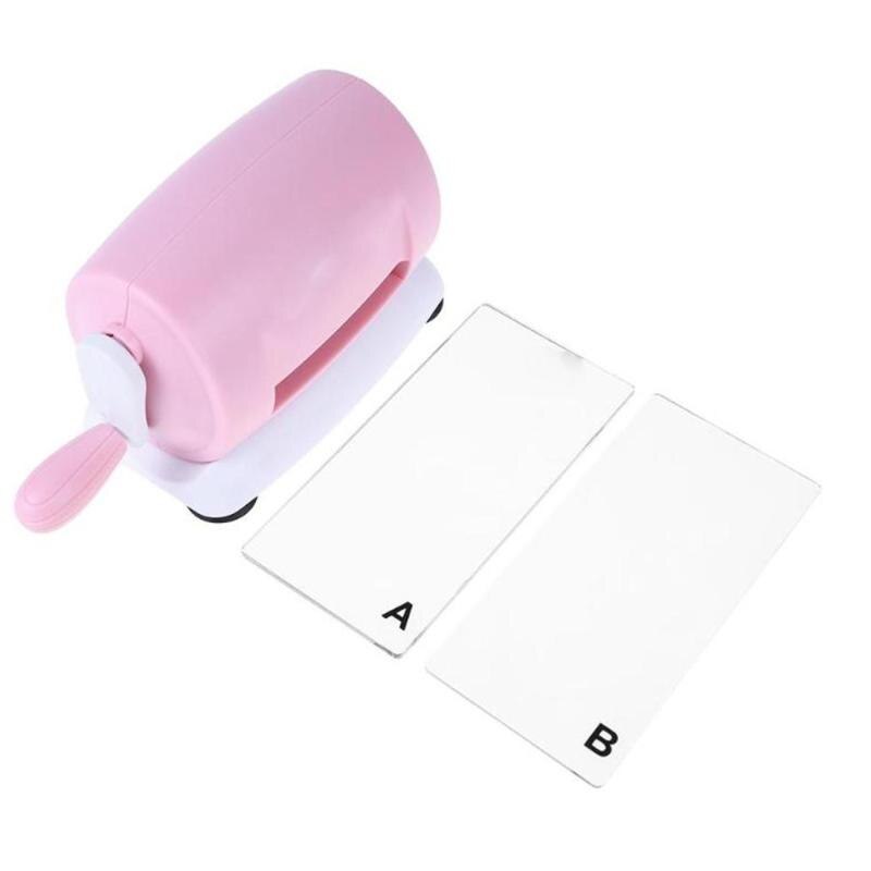 Hand Schneiden Stirbt Briefmarken Präge Maschine DIY Sterben-schneiden Maschinen für Scrapbooking Album Papier Handwerk Haushalt Schablone Cutter Werkzeug: Rosa AB Pad
